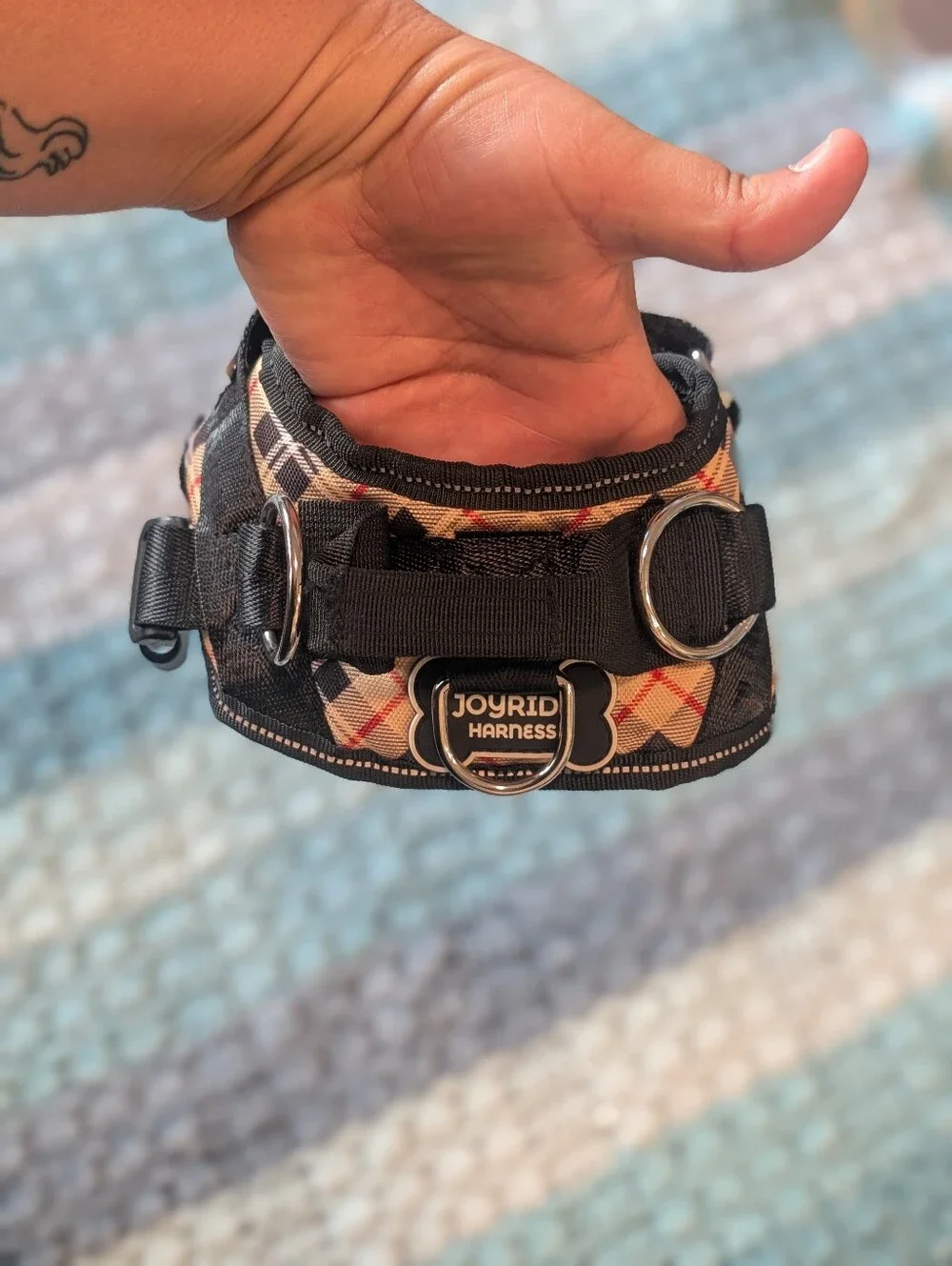 Joyride Small Pet Harness in Plaid Black Size XS 2 Pack
